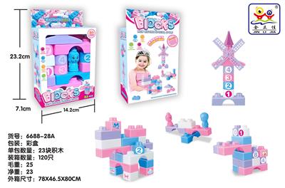 粉红公主拼装积木（23PCS） - OBL10256466