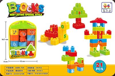 益智卡通大颗粒积木21PCS - OBL10256503