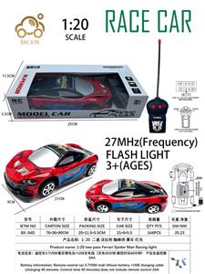 1: 20  二通 PVC车 赛车 灯光(遥控车3.7V500毫安锂电池+USB充电线-充电40分钟.操控时间40分钟 不包含遥控器2AA)蜘蛛侠 - OBL10257084