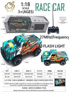 1:18 不包电（车底3AA 遥控器2AA）不侵权遥控车 四通 PVC环保车壳 遥控车 带灯光 - OBL10257200