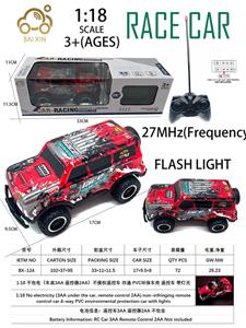 1:18 不包电（车底3AA 遥控器2AA）不侵权遥控车 四通 PVC环保车壳 遥控车 带灯光 - OBL10257202