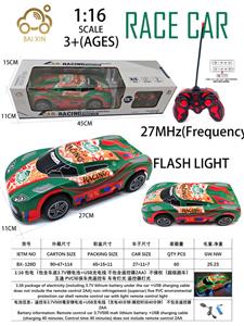 1:16 包电（包含车底3.7V锂电池+USB充电线 不包含遥控器2AA）不侵权（超级跑车） 五通 PVC环保车壳遥控车 车有灯光 遥控器灯光 - OBL10257211