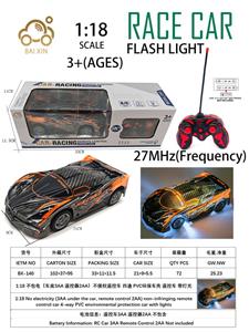 1:18 不包电（车底3AA 遥控器2AA）不侵权遥控车 四通 PVC环保车壳 遥控车 带灯光 - OBL10257234