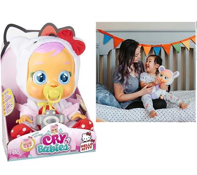 毛绒14寸吹瓶HELLO kitty带四声音乐cry Babies-Tutti Fritti带吸水奶瓶，带奶嘴  。衣服3件套 - OBL10259626