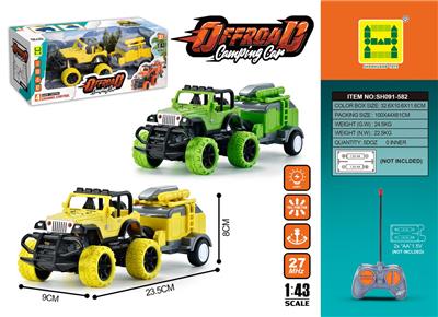 1:43拖挂四通灯光遥控车（无包电） - OBL10259895