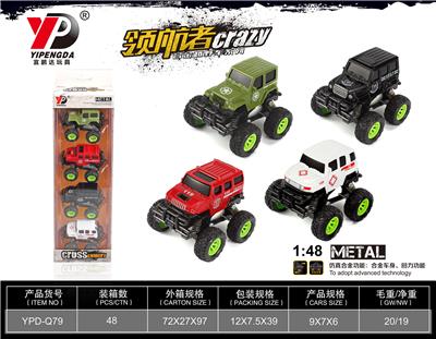 合金吉普车越野弹簧回力（警车版）/4只条装 - OBL10260453