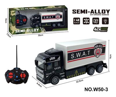 四通遥控合金拖头车(警车） - OBL10260831