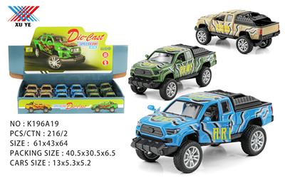 1:32 合金车 丰田皮卡 回力开门（12只装） - OBL10261154