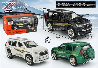 1:24 丰田霸道 合金车模 回力6开门 灯光音乐（1只装） - OBL10261159