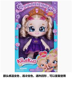 1比1 6弹簧身体玻璃眼珠头全搪胶肯迪娃娃带主题灯光音乐带皇冠   【娃娃有摇头功能】 - OBL10261891