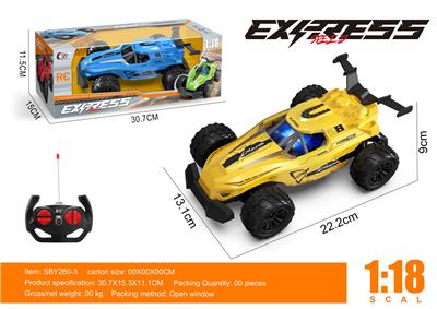 1:18赛车四通遥控车带灯光不包电 - OBL10262834