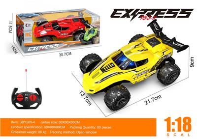 1:18赛车四通遥控车带灯光不包电 - OBL10262836