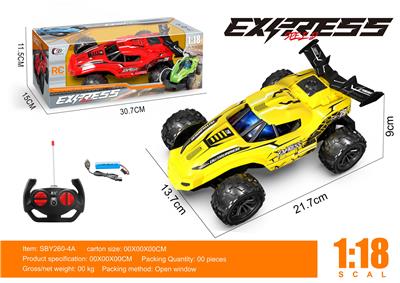 1:18赛车四通遥控车带灯光包电 - OBL10262837
