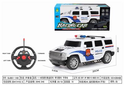 1:18四通仿真遥控车 悍马警车 不带电 方向盘 - OBL10264564