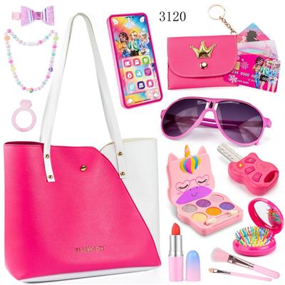 Handbag and fake makeup accessories set with sound lamp - OBL10265803