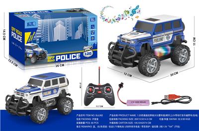 1:20 四通遥控奔驰大G（警
车版）喷印上UV带彩灯音乐
越野车（包电） - OBL10266303