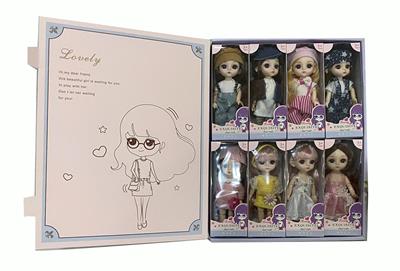 6寸关节大眼娃娃8只1展示盒8款混 - OBL10281862