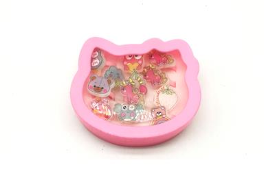 KT猫饰品盒装12只卡能戒指 - OBL10303765