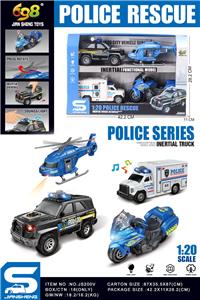 1:20小型城市警察车组合
（惯性/滑行&灯光音乐） - OBL10305339