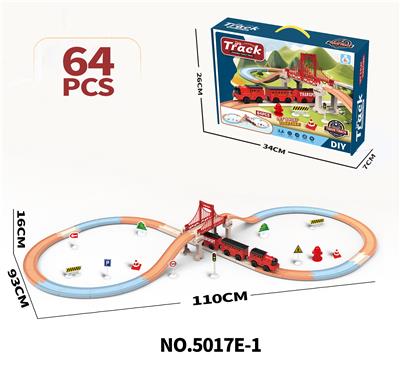 DIY拼装轨道火车（64PCS） - OBL10307433