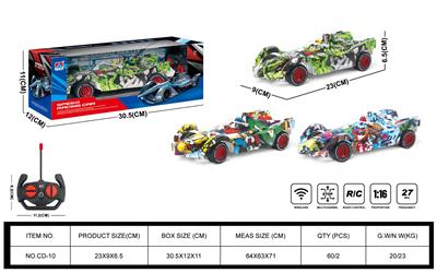 1：16四通F1涂鸦遥控车 - OBL10308935