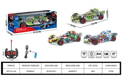 1：16四通F1涂鸦遥控车 - OBL10308936