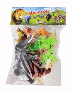 野生动物套装(2只7寸+2只4寸+2石头+2树+4草) - OBL10327026