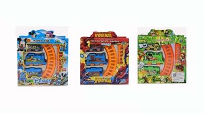 Mickey mouse/ben10/spider man electric rail train (three mixed models) - OBL10327269