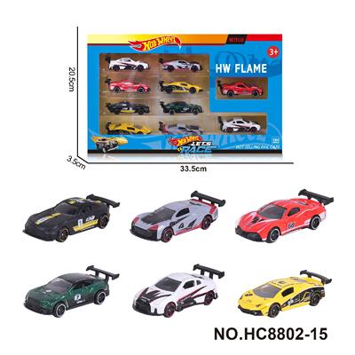 1:64风火轮6款合金车10只装（赛车，跑车） - OBL10327453
