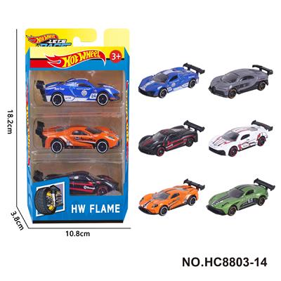 1:64风火轮合金6款3只装（赛车，跑车） - OBL10327454