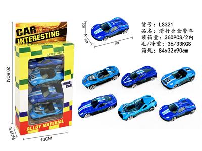 4只装滑行合金警车 - OBL10327928