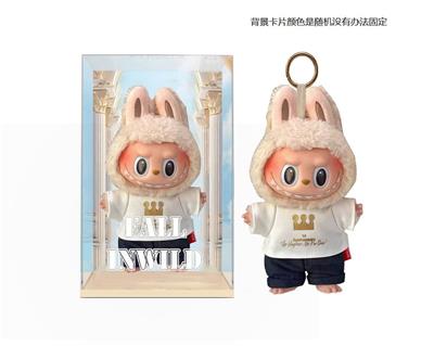 限定版POPMART泡泡玛特LABUBU  泰国限定十四周年司庆SP真眼珠毛绒搪胶拉布布带钥匙扣 带一套衣服 - OBL10327980