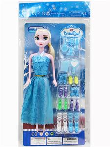 11.5寸 27厘米 5关节 实身 彩印眼 冰雪娃娃+吸塑配件 - OBL10329775