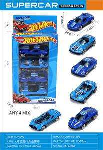 4只装滑行合金警车 - OBL10331728