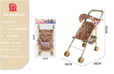 绿叶.花花厚布推车(铁) - OBL10332177