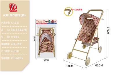 绿叶.花花厚布推车(铁) - OBL10332194