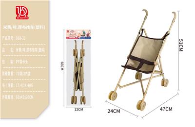 米黄/啡 厚布推车(塑料) - OBL10332205