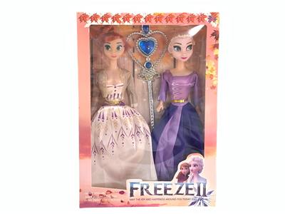 冰雪奇缘公主11寸2个实身娃娃魔法棒组合 - OBL10334563