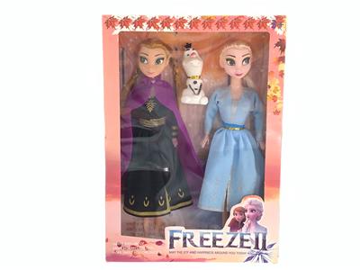 冰雪奇缘公主11寸2个实身娃娃雪宝组合 - OBL10334564