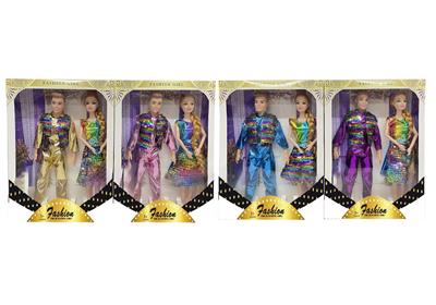 11.5寸实身9关节时装夫妻双人芭比  4款混装[衣服变色】 - OBL10334802