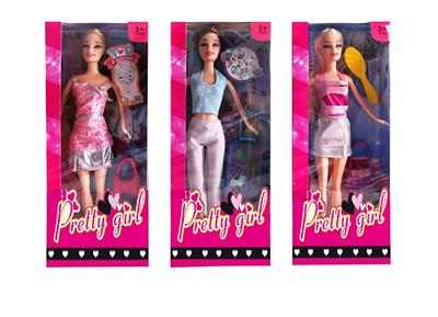 11.5寸实身活手时装芭比带梳子、行李箱、手提包、项链配件 3款混装 - OBL10334849
