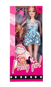 11.5寸实身活手时装短裙孕妇芭比带奶瓶、婴儿配件 - OBL10334855