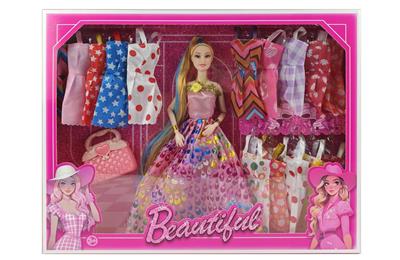 新款2025年11.5寸9关节实身眼泪公主大裙彩色长辨芭比带手环项链耳环包包15款吊裙 - OBL10334959