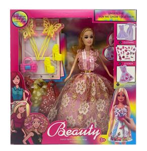 新款2025年11.5寸实身婚纱大裙公主芭比带鞋子蝴蝶包包3款吊裙 - OBL10334964