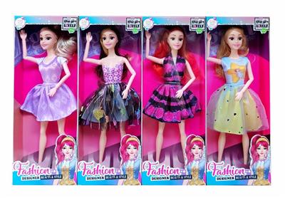 新款2025年11.5寸9关节实身时尚短裙芭比4款随机混装 - OBL10334981