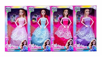 新款2025年11.5寸9关节实身时尚短裙芭比带项链4款随机混装 - OBL10334982