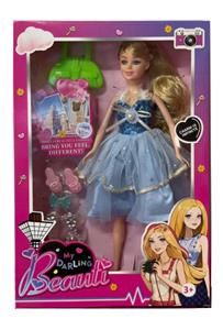 新款2025年11.5寸实身时尚短裙公主芭比带包包鞋子耳环 - OBL10335004