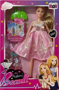 新款2025年11.5寸实身时尚短裙公主芭比带包包鞋子耳环 - OBL10335005