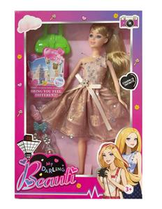 新款2025年11.5寸实身时尚短裙公主芭比带包包鞋子耳环 - OBL10335006