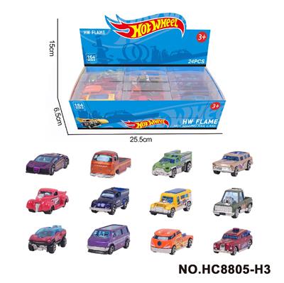 12款1:64风火轮合金车赛车跑车24只装展示盒 - OBL10335107